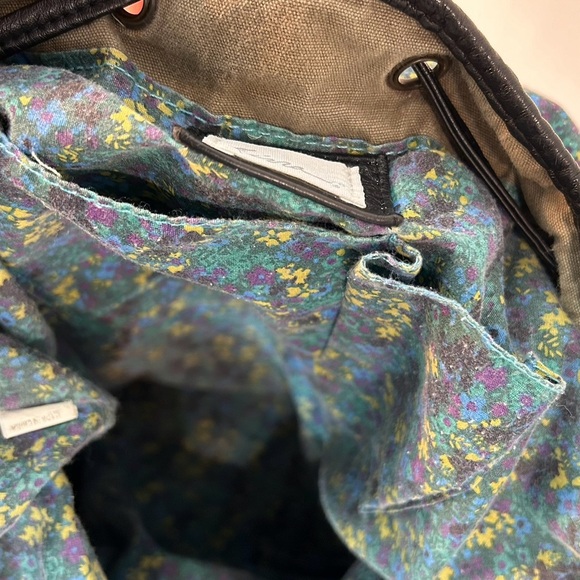 Kirra Pac-sun Backpack Shoulder Bag Satchel Y2K Brown Cotton Floral Floral - Picture 10 of 14